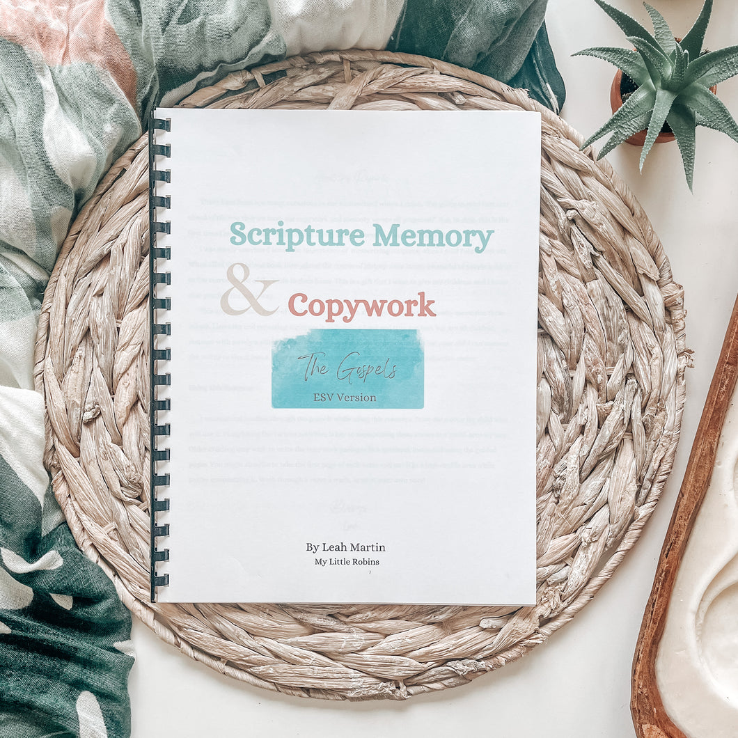 Scripture Memory + Copywork: The Gospels