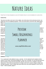 Small Beginnings Planner